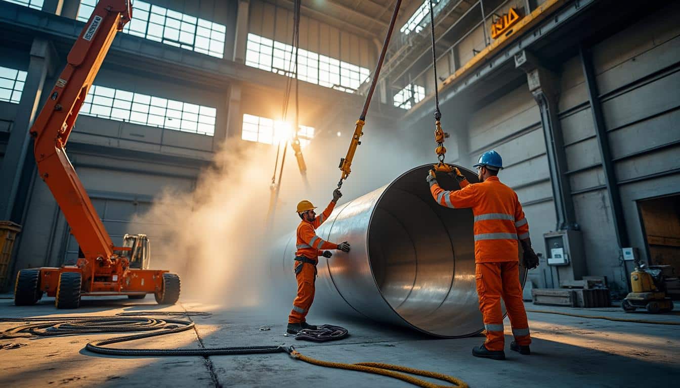 Installation efficace d’un pont roulant pour la manutention des poutres