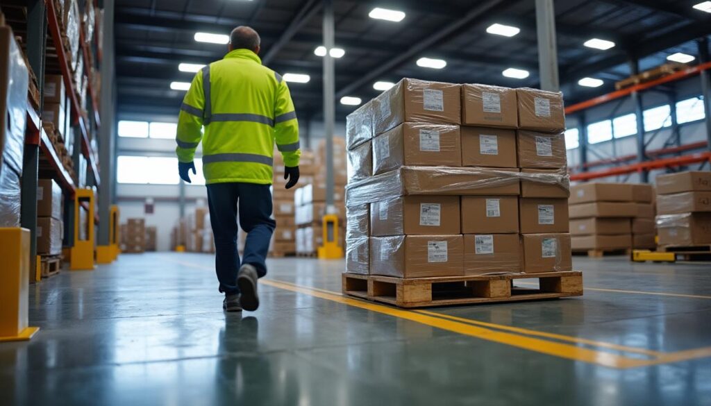 Garantir la sécurité lors de la manutention de marchandise en transport entrepôt