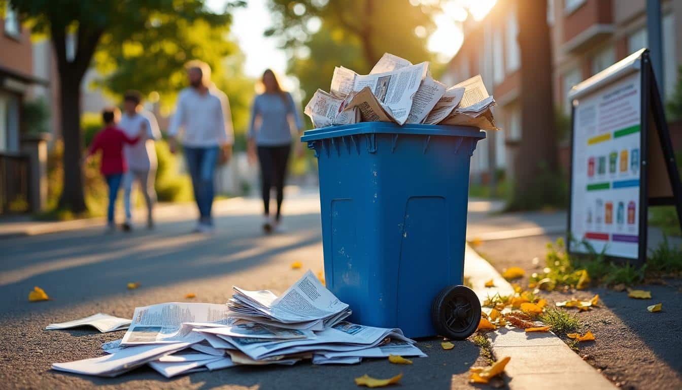 Illustration: Comprendre le rôle du conteneur papier dans la gestion des déchets